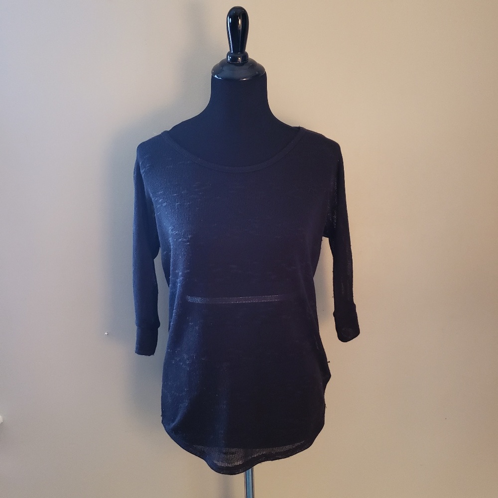 Black Semi-sheer Top